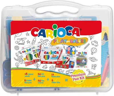 Image de CARIOCA Set créatif de jeux de couleurs, 90 pièces dans une boîte en plastique