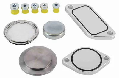 Image de Kit de joints et bouchons EGR : 5 joints en alliage d'aluminium, 5 bouchons en caoutchouc, pour moteurs ISX 15 CM2250 CM2350