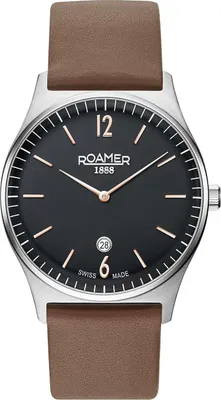Image de Roamer Montre Homme Elements 40 mm Bracelet Cuir 650810 41 60 05