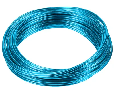 Produktbild von 10 Meter Basteldraht 2mm, Schmuckdraht Aludraht Dekodraht Aluminiumdraht rostfreier Draht in Blau