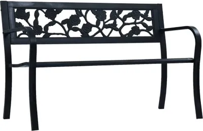 Produktbild von Gartenbank 125 cm Schwarz Stahl