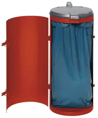 Zdjęcie produktu dla Kosz na śmieci z drzwiczkami 120 l czerwony H 900 mm
