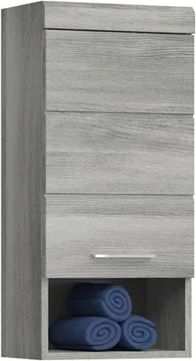 Produktbild von Badezimmer Hängeschrank Badschrank Schrank Soul, Holzwerkstoff, rauchsilber Nachbildung, 37 x 79 x