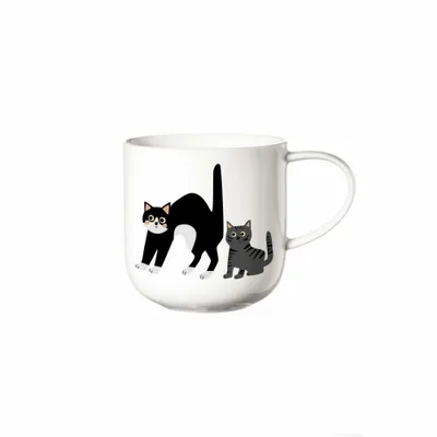 Immagine prodotto di ASA Selection coppa cats & dogs Henkelbecher Surprised Cats, Kaffeetasse, Becher, Kaffee Tasse, Tee, Fine Bone China, Weiß, 400 ml, 19443014