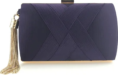 Produktbild von Lila Damen Clutch Abendtasche Elegant Handtasche Kettentasche mit Quasten Anhänger für Hochzeit