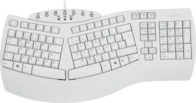 Zdjęcie produktu dla Perixx PERIBOARD-512 biały Perixx PERIBOARD-512, ergonomiczna klawiatura, kabel USB, biały