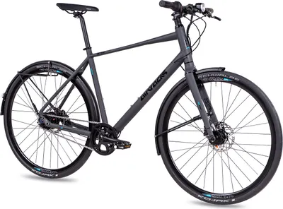 Produktbild von Airtracks Herren Trekking Fahrrad 28 Zoll Citybike UR.2880 GATES BELT Shimano NEXUS 8 Black Matt (53cm (Körpergröße 180-195cm))