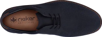 Produktbild von Rieker Herren Schnürschuh Struktur Ziernaht Halbschuh 14614, Größe:46 EU, Farbe:Schwarz