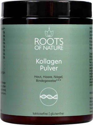 Produktbild von ROOTS OF NATURE Kollagen Pulver (120 g) – Kollagenpeptid, Polyporus, Mikronährstoffe, Nahrungsergänzungsmittel