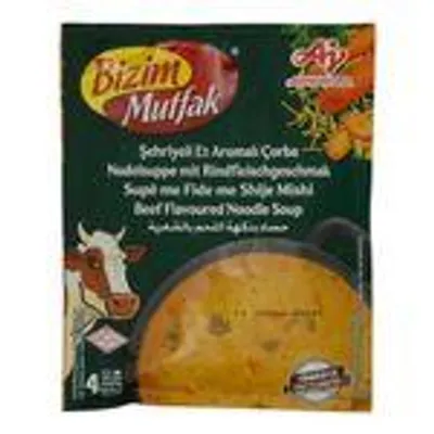 Bizim Mutfak Nudelsuppe mit Rindfleischgeschmack 65 g – Würzige türkische Şehriye Çorbası