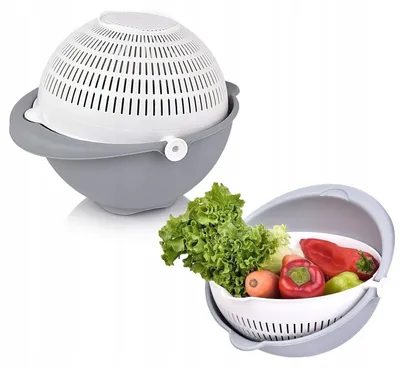 Produktbild von Orion Schüssel mit drehbarem Sieb BPA-frei zum Waschen 25cm