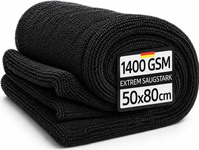 Zdjęcie produktu dla Ściereczki z mikrofibry do samochodów, 80x50 cm, 1400 g/m², wyjątkowo chłonne, ściereczki do polerowania i pielęgnacji samochodu