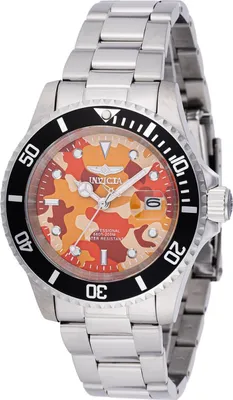 Produktbild von Invicta Pro Diver 48569 Herrenarmbanduhr - Quartz Uhrwerk - Edelstahl mit Orangenem Zifferblatt - 40 mm