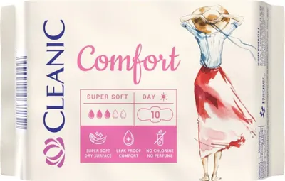 Immagine prodotto di Assorbenti CLEANIC Comfort - 10 pezzi