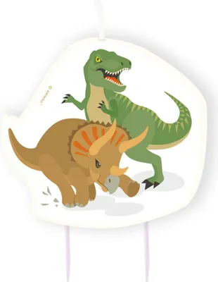 Image de "Happy Dinosaur" | Bougie d'anniversaire 10 cm