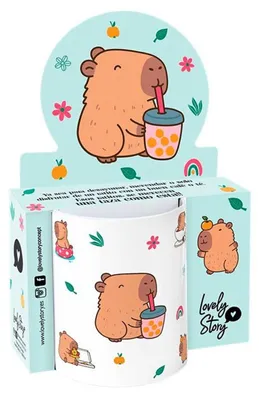 Obrázok produktu pre Šálka s motívom capibary, objem 330 ml