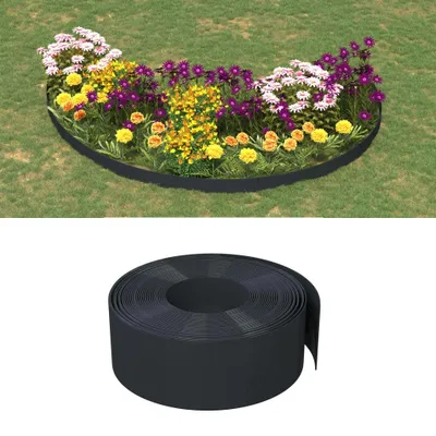 Produktbild von The Living Store Rasenkanten 5 Stk. Schwarz 10 m 20 cm Polyethylen
