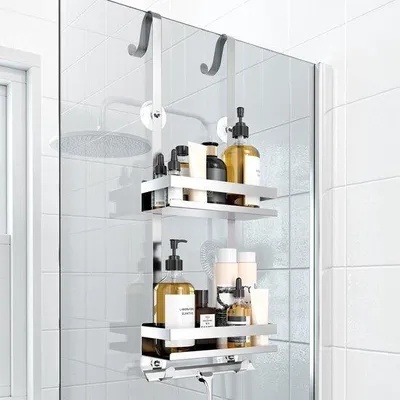 Produktbild von Duscheablage ohne Bohren - Badezimmerorganizer für Glastüren