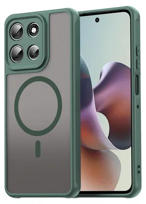 Produktbild von Magsafe Handyhülle für Motorola Moto G56 Matt Case Schutzhülle Kratzfest Magnet Hülle Moto G56 Grün