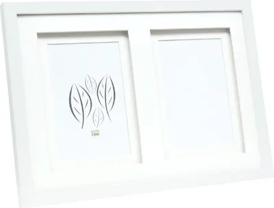 Obrázok produktu pre Deknudt S65KK1 obrazový rám biely dvojitý paspartout 2 obrázky 13x18 cm
