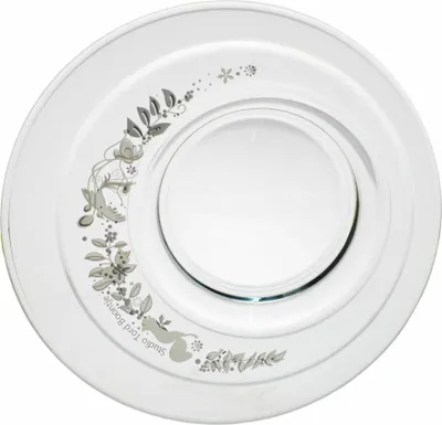Obrázok produktu pre Tord Boontje Senseo Design Sklenený tanier, strieborné ornamenty