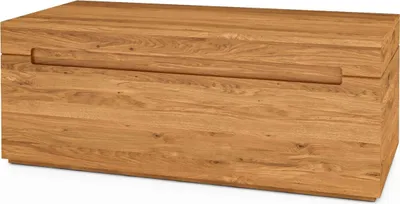 Produktbild von Holztruhe Bento aus Wildeiche massiv 115x53x44 cm mit Fingerschachthalterung
