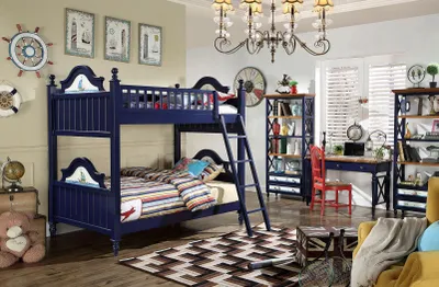 Immagine prodotto di Letto a castello classico Letti per bambini Letti per la camera dei bambini Letto a castello in vero legno