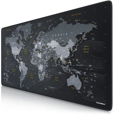 Image de Tapis de souris XXL - Tapis de souris gaming - 900 x 400 mm - Carte du monde