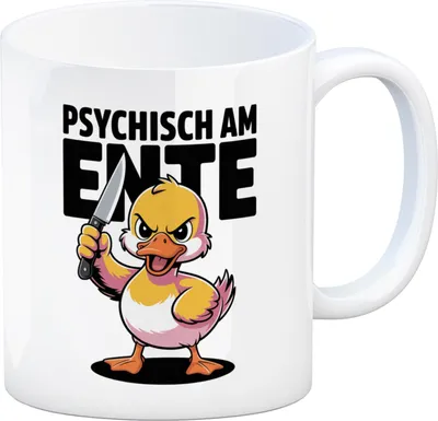 Produktbild von Wütende Ente - Psychisch am Ente Kaffeebecher