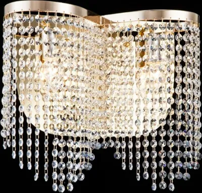 Obrázek produktu pro Casa Padrino barokní křišťálová nástěnná lampa zlatá 40,5 x V 35 cm starožitný styl - nástěnná lampa nástěnné osvětlení