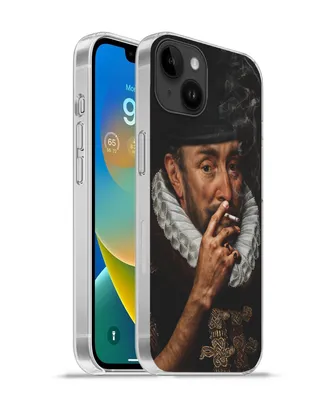 Produktbild von MuchoWow® Handyhülle Schutzhülle Hülle für Apple iPhone 14 Plus - Soft case Malerei - Zigarette - Alte Meister Silikon Softcase Handy Hülle - Abbildung