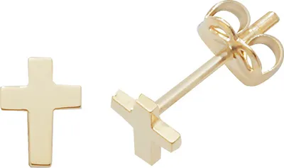 Image de Boucles d'Oreilles Femme Croix Or 375/1000 - 6mm*5mm; TRS1888
