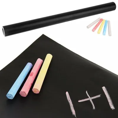 Produktbild von ORION Selbstklebende Tafelfolie Kreidetafel Folie 45 x 200 cm + Kreide