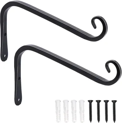 Imagen del producto de Ganchos de hierro para colgar, 2 unidades, 15 cm, para plantas y decoración