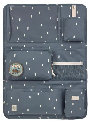 Imagen del producto de Lässig, funda para asiento de coche "Happy Prints", azul, organizador para asiento de coche infantil