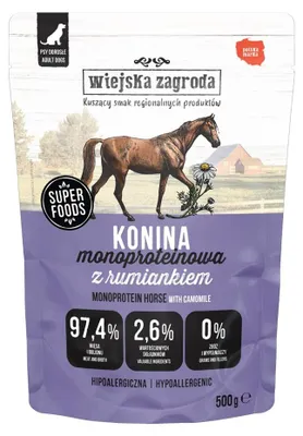 Immagine prodotto di Wiejska Zagroda Konina monoproteica cibo umido per cani 500g