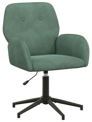 Image de Fauteuil pivotant vidaXL, 54 x 55 x 90 cm, velours vert océan