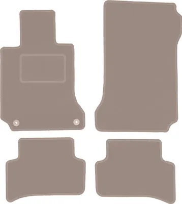 Zdjęcie produktu dla Welurowe dywaniki samochodowe do Mercedes C W204 sedan, kombi, coupe (2007-2014) - beżowe dywaniki podłogowe LUX komplet (4 szt.)