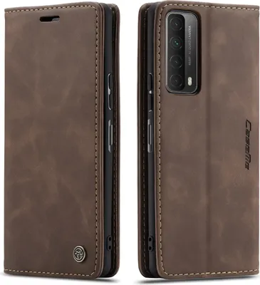 Obrázek produktu pro Huawei P Smart 2021 Pouzdro, RetroPolyuretanKožené Pouzdro s Funkcí Stojánku pro Huawei P Smart 2021 Káva