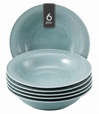 Produktbild von Suppenteller - Hellblau - Porzellan - Ø 23 cm - 6er Set