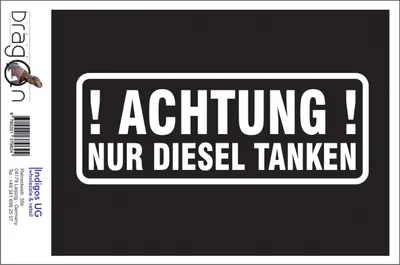 Produktbild von Aufkleber / Autoaufkleber - JDM / Die cut / Auto / OEM - ACHTUNG! - 210x80 mm rot - Heckscheibe / Heckscheibenaufkleber