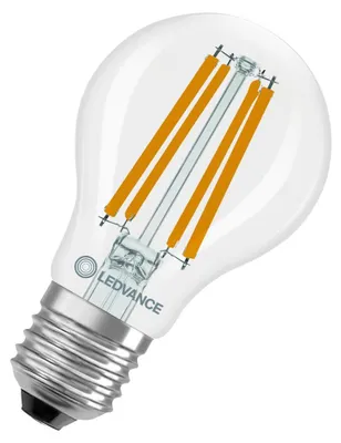 Immagine prodotto di Lampadina LED a filamento Ledvance A60 11W = 100W, attacco E27, trasparente, 1521 lm, bianco neutro 4000K