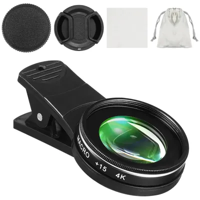 Productafbeelding van Macrolens smartphone - 15x - 37 mm - Aluminium - Universeel clip-on