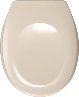 Produktbild von Famanu WC-Sitz Beige - Hochwertiger Duroplast mit rostfreier Befestigung