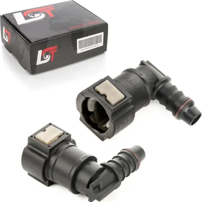 Produktbild von 2x Kraftstoffleitung Verbinder Schlauchkupplung Schnellverschluss 9,89 mm Winkel