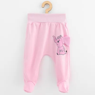 Zdjęcie produktu dla Nowe bawełniane śpioszki niemowlęce Happy Elephant w kolorze różowym, rozmiar 80 (9-12 m)