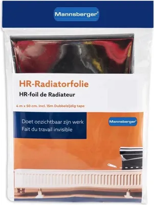 Produktbild von Mannsberger HR Heizkörperfolie - 4 m x 50 cm - 15 Meter doppelseitiges Klebeband inklusive