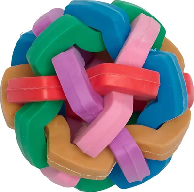 Produktbild von Companion Hundespielzeug Gummiball Regenbogen