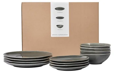 Produktbild von Broste Copenhagen NORDIC RAIN Geschirrset mittag für Vier 12tl