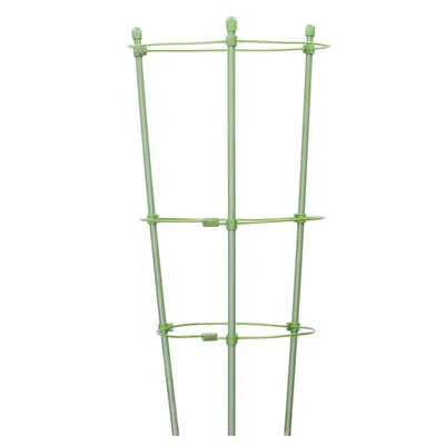 Image de Supports pour plantes de jardin, type tuteurs, en acier vert, pour tomates, 90 cm